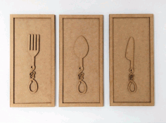 Kitchen Dining Room Wall Art For Laser Cutting Free Vector File
