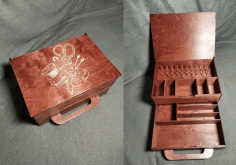 Knit Box Drawing For Laser Cutting Free DXF File