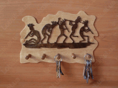 Kokopelli Key Chain Hook For Laser Cut Free Vector File