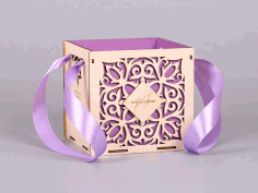 Korobka Pod Tsvety For Laser Cut Free Vector File