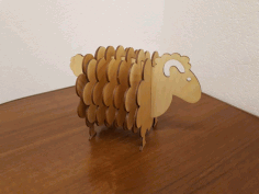 Lamb Coasters With Holder For Laser Cut Free Vector File