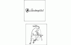 Lamborghini Logo Art Free DXF File