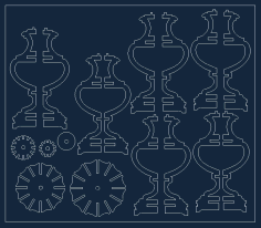 Lamp 2d Flat Free DXF File