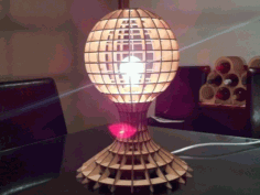 Lamp Laser Cut Template Design Free DXF File