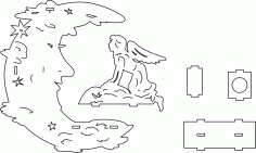 Lampara Luna Template Free DXF File