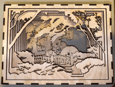 Landscape In A Box 3mm For Laser Cut Free Vector File, Free Vectors File