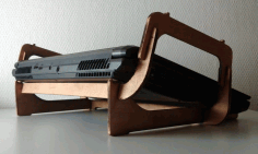 Laptop Stand Wood And Plexiglass Drawing For Laser Cutting Free DXF File