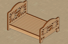 Laser Cut 3d Dollhouse Bed Wooden Miniature Furniture Free Vector File