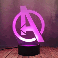 Laser Cut 3d Illusion Acrylic Led Lamp Free Vector File