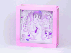 Laser Cut 3d Illusion Lamp Led Light Box Free Vector File