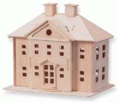 Laser Cut 3d Puzzle Country Mansion Free Vector File