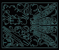Laser Cut 3d Puzzle Dragon Fly 2mm Template Free DXF File