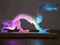 Laser Cut 3d Puzzle Dragon Lamp Template Free DXF File