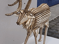 Laser Cut 3d Puzzle Grosser Hirsch Template Free DXF File