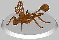 Laser Cut 3d Puzzle Mud Dauber Wasp Ex Template Free DXF File
