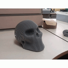 Laser Cut 3d Puzzle Plastic Corrugated Skull Template Free DXF File