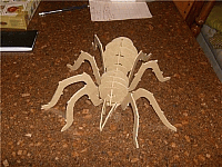 Laser Cut 3d Puzzle Spider Insect Template Free DXF File