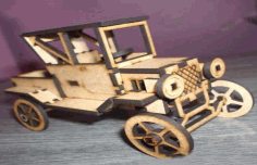 Laser Cut 3d Wooden Puzzle Ford Model Toy Car Free Vector File