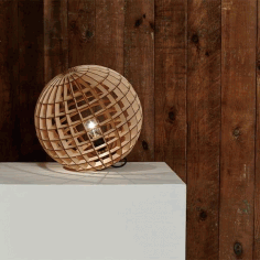 Laser Cut 3d Wooden Puzzle Pendant Light Lamp Hanging Wood Lamp Free Vector File