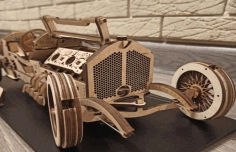 Laser Cut 3d Wooden Puzzle Toy Car Free Vector File