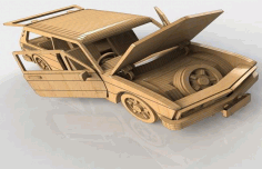 Laser Cut 3d Wooden Puzzle Vw Toy Car Free Vector File