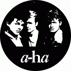 Laser Cut a-ha Vinyl Clocks Free Vector File, Free Vectors File