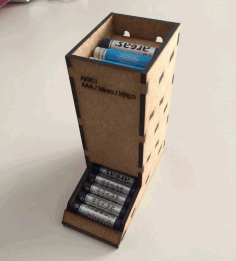 Laser Cut Aaa Battery Holder Free DXF File