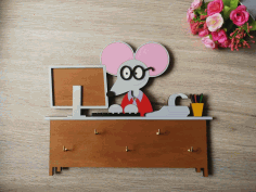 Laser Cut Accountant Key Holder Free Vector File