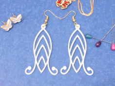 Laser Cut Acrylic Drop Earrings Free Vector File