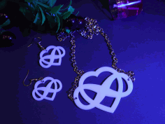 Laser Cut Acrylic Jewelry Necklace Earrings Free Vector File
