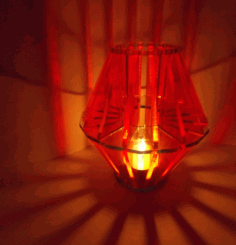 Laser Cut Acrylic Tea Light Lantern Free Vector File