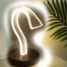 Laser Cut Acrylic Waveguide Bedside Reading Lamp 3d Illusion Lamp Free DXF File