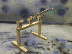 Laser Cut Airbrush Holder Drawing Free DXF File