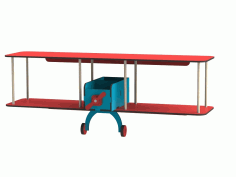 Laser Cut Airplane Shelf Free DXF File