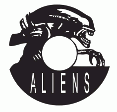 Laser Cut Aliens Vinyl Clock Templates Free Vector File