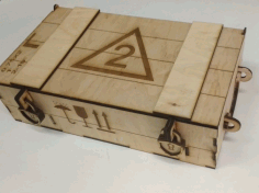 Laser Cut Ammo Box Drawing Free Vector File