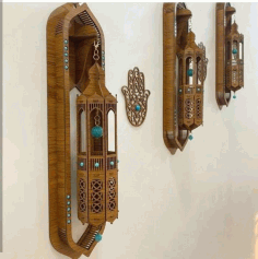 Laser Cut Andalusia Moroccan Wall Lamp 4mm Free DXF File