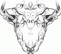 Laser Cut Animal Goat Free DXF File