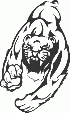 Laser Cut Animal Lion Free DXF File