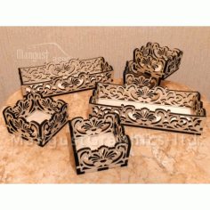 Laser Cut Arabesque Art Box Trays Templates Free Vector File