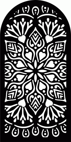 Laser Cut Arch Design Jali Cutting Pattern Screen Free Vector File