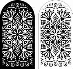 Laser Cut Arches Floral Floral Lattice Stencil Design Free DXF File