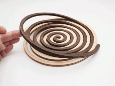 Laser Cut Archimedes Spiral Stand Free DXF File