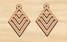 Laser Cut Arrow Earrings Wood Free DXF File