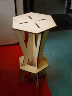 Laser Cut Assembly Stool 9mm Plywood Free DXF File