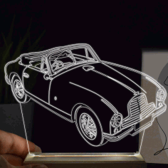 Laser Cut Aston Martin 3d Night Light Free Vector File