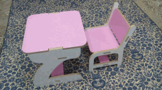 Laser Cut Baby Chair And Table Free Vector File