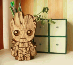 Laser Cut Baby Groot Free Vector File