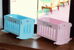 Laser Cut Baby Rocking Cradles Wooden Rocking Crib Cots Free Vector File