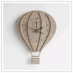 Laser Cut Ballon Clock Free Vector File
